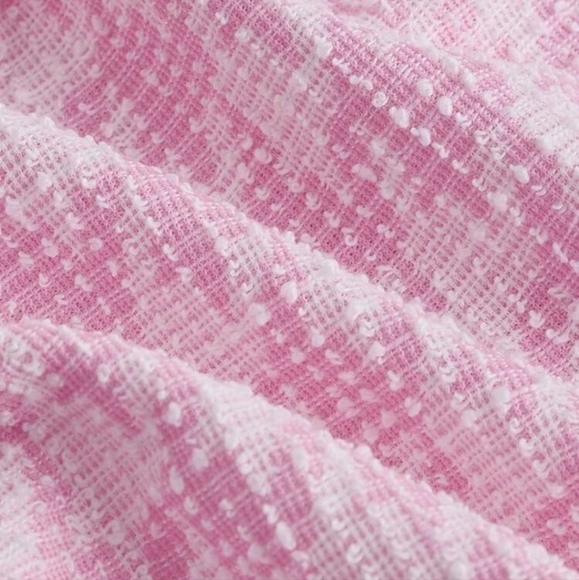 Women's False Two Knitted Shirt, 3D Flower, Pink Top - Picture 2 of 4